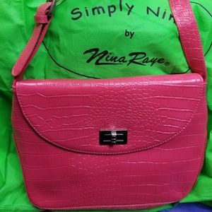 NEW Nina Raye Faux Leather Bag